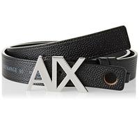 Armani Exchange Casual Leather, On Tone Logo Buckle Belt, Nero, xxl