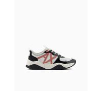 Armani Exchange Cher, Side Logo, Colour Contrasts, Scarpe da Ginnastica Donna, Black Petal, 37 EU