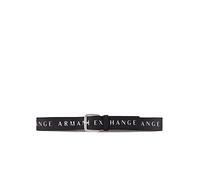 ARMANI EXCHANGE Cintura con stampa logo, cintura Uomo, Black/Off White, 40