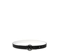 Armani Exchange Circle Logo Buckle Belt Grtel, Nero/Bianco, S Donna