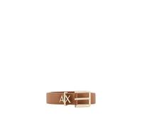 Armani Exchange Cintura in ecopelle con fibbia in metallo nero Taglia Unica nero