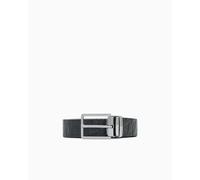 Armani Exchange Cintura uomo Liam All Over Logo, nero, 101.60 cm