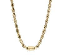 Armani Exchange Collana a catena da uomo in acciaio color oro, AXG0126710, Oro giallo, lunghezza 500MM, larghezza: 5MM
