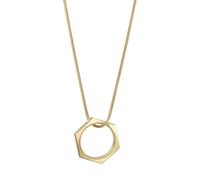 Armani Exchange Collana con ciondolo da uomo in acciaio inossidabile o pelle con chiusura a moschettone, Oro chiaro