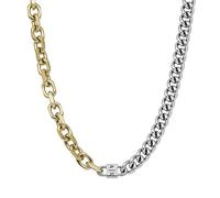 Armani Exchange Collana unisex, Collana a catena in acciaio inossidabile, Argento/Oro (2T Silver/Gold), Tonalità argento e oro, lunghezza 500MM, larghezza: 10.4MM