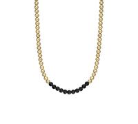 Armani Exchange Collana da uomo in acciaio inox dorato, AXG0142710, Lenght: 450+50mm, larghezza: 6mm, Acciaio inossidabile, Nessuna pietra preziosa, Nero e oro, 45Lx0.6WxHcm