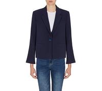 Armani Exchange Contrast Buttonholes, Short Single Breasted Blazer, Mirtillo, 10 Donna