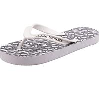 Armani Exchange Scarpe Donna, Modello Infradito XDQ010XV700, Realizzate in Gomma. 36 Bianco