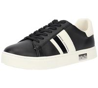 Armani Exchange Coppa Sole Mina, Back Tab with And Metal Logo Dettaglio On Side Sneaker, Bianco Black off, 36M EU