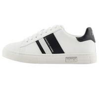 Armani Exchange Coppa Sole Mina, Back Tab with And Metal Logo Dettaglio On Side Sneaker, off White Black, 39.5 EU