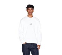 Armani Exchange - Maglione girocollo in cotone con logo icona, da uomo (confezione da 1), Bianco sporco, XL