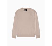 Armani Exchange Cotton Knit Long Sleeve Pullover, Legno, M Uomo