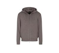 Armani Exchange Cozy, Long Sleeve Back Logo Patch Hood Maglione Cardigan, Dark Gull Gray, S Uomo