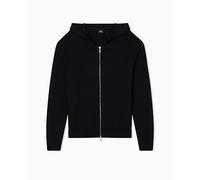 Armani Exchange Cozy, Long Sleeve Back Logo Patch Hood Maglione Cardigan Uomo (Pacco da 1)