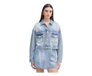 Armani Exchange - Crop Denim Jacket - - Jackets - Donna - Blu - L
