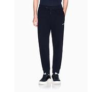 Armani Exchange Pantaloni da uomo con risvolto e logo lettering laterale Navy scuro XL