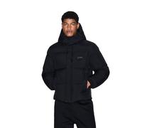 Armani Exchange Cuffed Sleeve, Side Logo, Zipped Hood Down Coat, Nero, XL Uomo