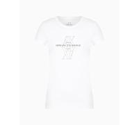Armani Exchange Donna Arte Sella, logo embroidered and stampato, slim fit, bianco, XL, bianco ottico, XL