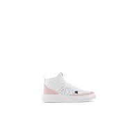 Armani Exchange Donna Comfort Fit, Cow Suede, Side Sewn Logo Sneaker, Rosa Bianca., 40.5 EU