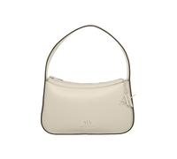 Armani Exchange Donna Elysees, Logo Chain, Borsa a spalla con cerniera, Dusty Ground, Einheitsgröße