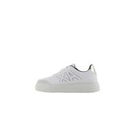 Armani Exchange Kurt, Low Cut, Platform Sole, Colour Contrasts, Scarpe da Ginnastica Donna, Op White Pale, 38 EU