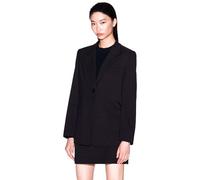 Armani Exchange Donna Single Breasted One Button Reverse Collar Two Flap Pockets, Blazer, Black, 6, Nero, 46