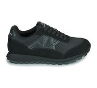 Armani Exchange A|X Female Drop, Color Contrast Stripe, Suede Details, Sneaker, Black+Black, 37