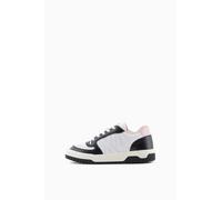 Armani Exchange Duck, Cross-Gender Project, Logo On Tongue, Scarpe da Ginnastica Donna, Op White Black, 39 EU