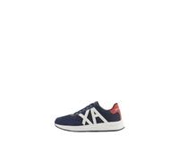 Armani Exchange Dusseldorf Contrast Logo Sneaker da Uomo, Marina Rossa, 39 EU