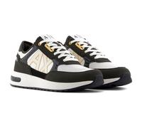 Armani Exchange Dusseldorf Embossed Geometric Motifs - Scarpe da ginnastica UOMO, BLK INK+BLK+OFF WHIT,