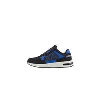 Armani Exchange Dusseldorf Embossed Geometric Motifs Sneaker da Uomo, Black Bluette, 40.5 EU