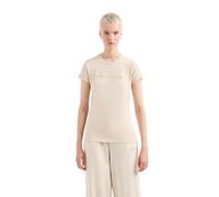 Armani Exchange Dusty Ground, Maglietta da Donna con Logo Script in Cotone, Taglia L, Dusty Ground, L