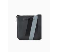 Armani Exchange Dylan, Essential, Stripe Details Flat Crossbody, nero/nero, nero, taglia unica