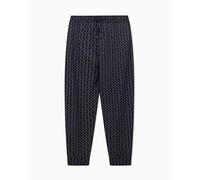 Armani Exchange Essential, all-Over Monogram Pantaloni di Tuta, Nero, XL Uomo