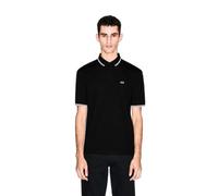 Armani Exchange Essential, Double Striped Sleeve And Collar Side Monogram Logo Polo Uomo