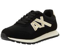 Armani Exchange Donna Essential, Drop, Microsuede Details Sneaker, Black Pale Gold, 36,5 EU, Black Pale Gold, 36.5 EU