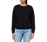 Armani Exchange Essential, Embroidered Logo Signature, Crewneck, Felpa Donna, Nero, M
