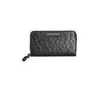 Armani Exchange Essential, Liz, Pebble, Embossed Logo, Accessory-Travel Wallet da Donna, Nero, Taglia Unica