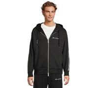 Armani Exchange Essential, Logo Signature, Full Zip Felpa con Cappuccio, Nero, M Uomo