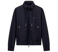 Armani Exchange Giacca blouson da uomo, essenziale, con cappuccio rimovibile, con coulisse e logo laterale, blu scuro, M, Blu scuro, M