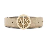 Armani Exchange Essential, Reversibile, Circle Logo Cintura, Nero/Bianco, 72 Donna