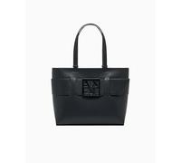 Armani Exchange Susy S Borsa shopper nero, pelle sintetica, donna