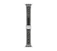 Armani Exchange Fascia compatibile con Apple Watch® per uomo, fascia in acciaio inossidabile, 42/44/45 mm, AXS8029, Grigio