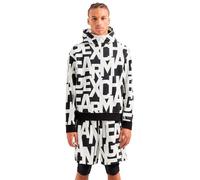 Armani Exchange Felpa a Mezza Zip Nera da Uomo con Stampa Logo