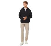 Armani Exchange Felpa con Cappuccio con Logo Tape Cotton Interlock Zip Up, Nero, M Uomo