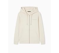 Armani Exchange Felpa con Cappuccio, da Donna, con Logo Milano-New York, Colore Bianco, S, ISO, S