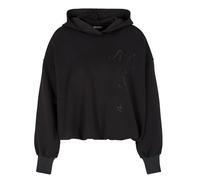 Armani Exchange Felpa con Cappuccio da Donna con Logo Side On Tone, Nero, S