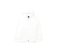 Armani Exchange Felpa con Cappuccio da Uomo con Logo Tape Cotton Interlock Zip Up, Bianco Sporco, XXL