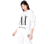 Armani Exchange Felpa con Cappuccio Icon Project, OPT.White, Small Donna
