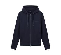Armani Exchange Felpa da Uomo Genuine Cotton, Zipped, a Maniche Lunghe, con Logo, Blu, M, Navy Scuro, M